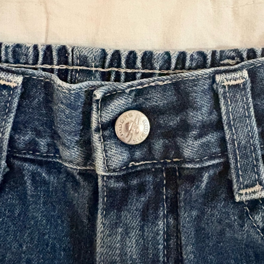 Vintage Kids Girls Y2K Lee Flare Dark Wash Butterfly Embroidered Jeans Size 3T - Picture 3 of 6
